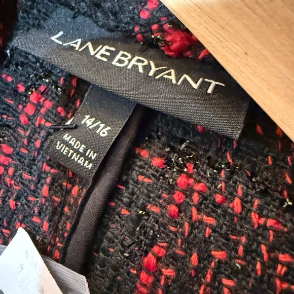 Lane Bryant Jacket Red and Black Plaid Size 14/16 NWT - Picture 9 of 10